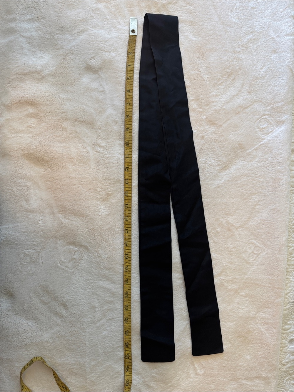 Classic Black satin belt - 56 inches